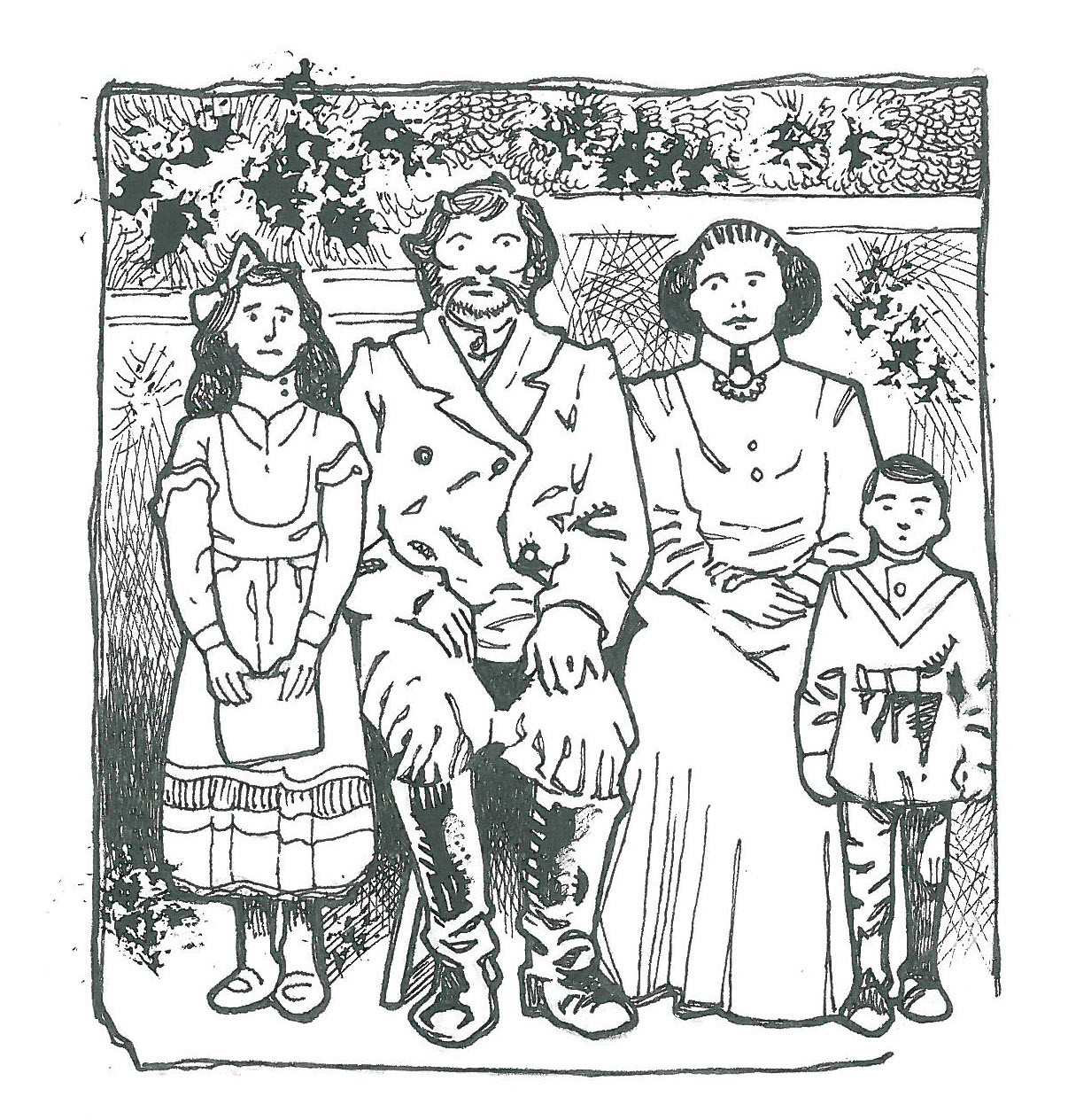 Семейный портрет шарж